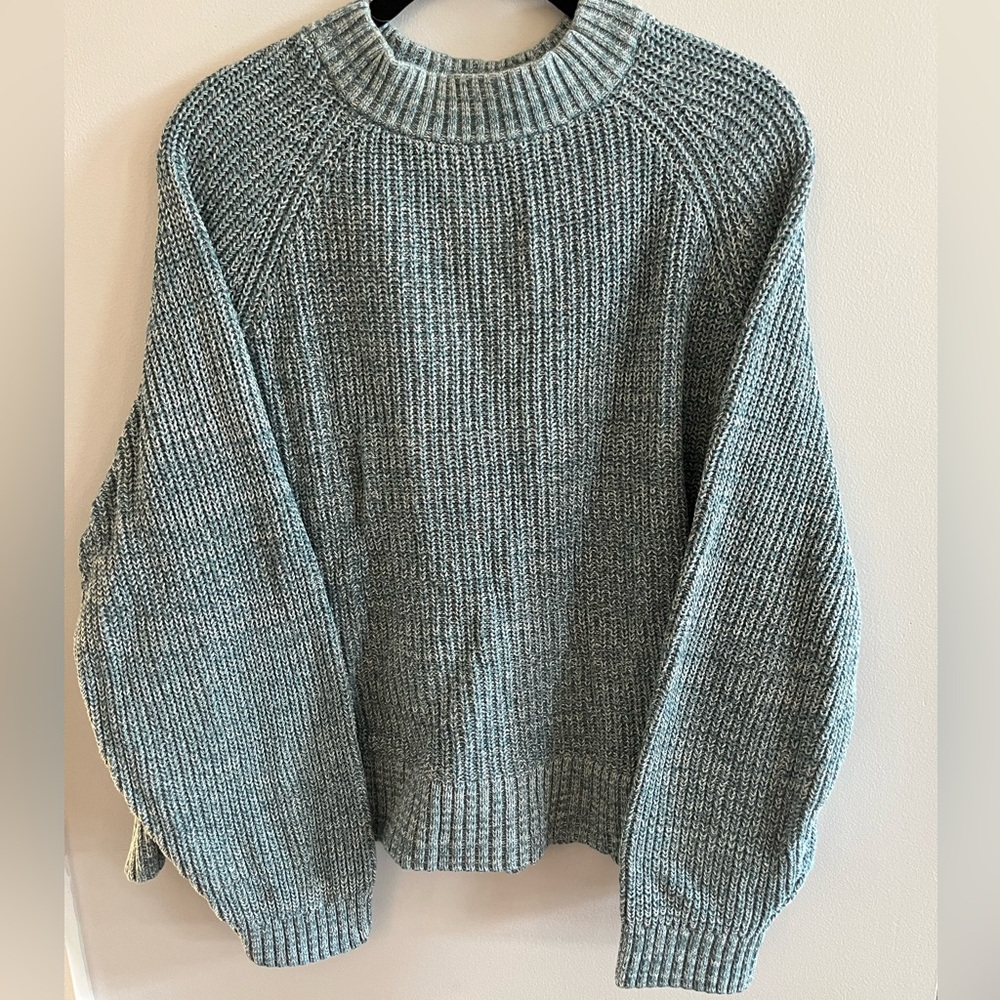 Old Navy Light Blue Shaker Stitch Sweater